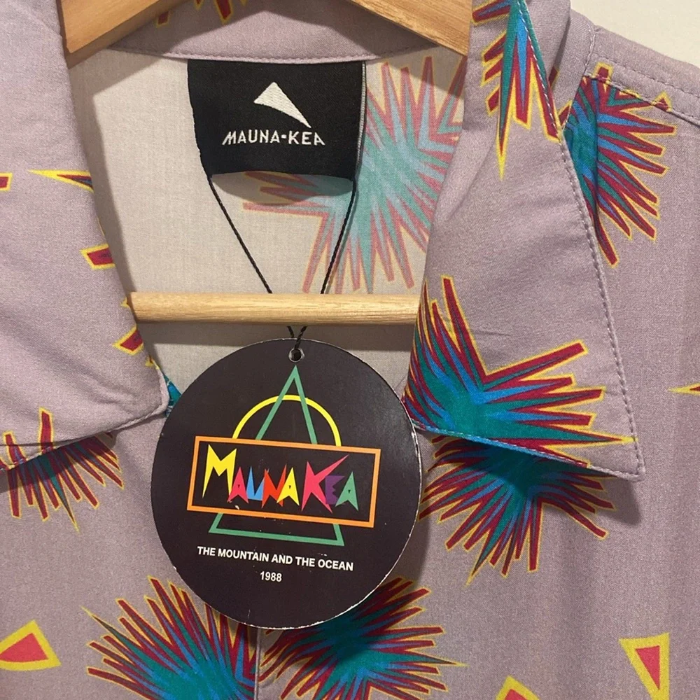 Mauna Kea Mens Hawaiian Button Down men’s luau shirt - Picture 3 of 7